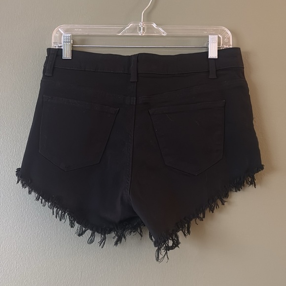 KanCan Estilo Black Cut Off Denim Distressed Jean Shorts Sz 28 W9 - Picture 4 of 4